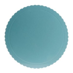 Base para bolo redonda ondulada azul 3mm 35cm