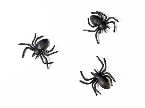 Aranhas de plástico pretas