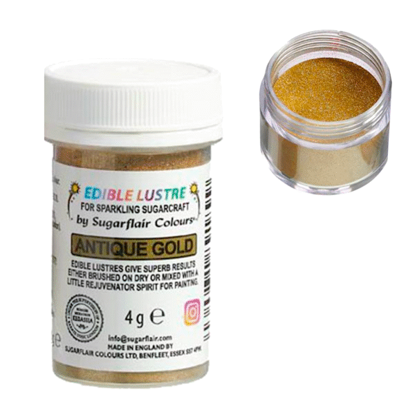Glitter comestível Sugarflair Antique Gold 4g