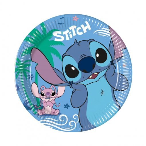 Pratos Stitch 20cm – Pack 8 unidades