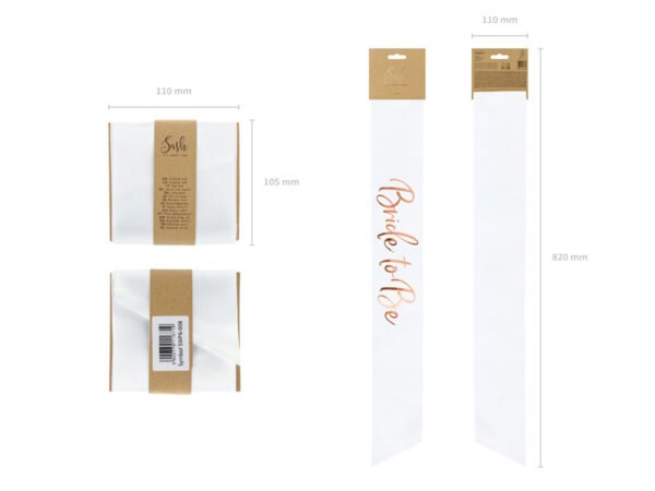 Faixa “Bride to Be” Branca – 75 cm - Image 4