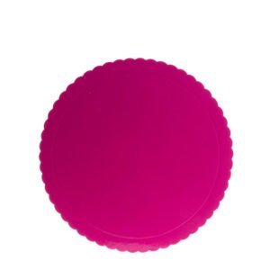 Base para Bolo Redonda Ondulada Rosa 25cm – 3mm Espessura | Dekora
