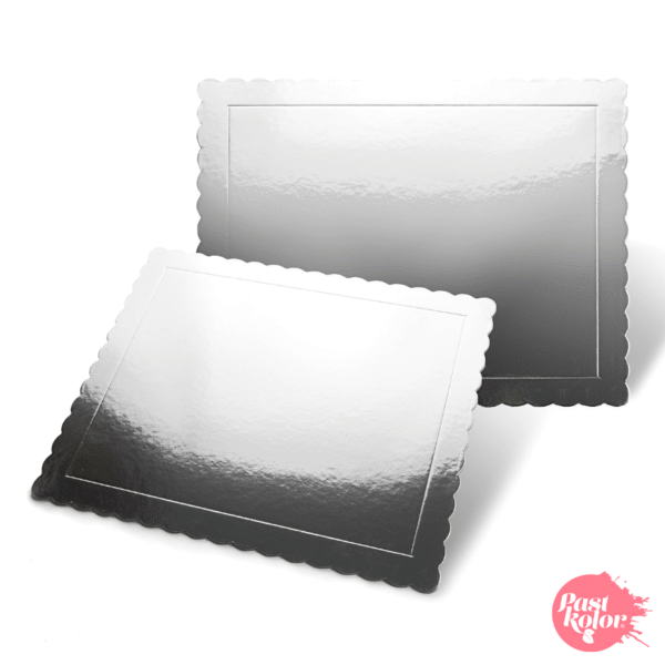 Base Retangular Prata Efeito Espelho – 30 x 25 cm / 3 mm