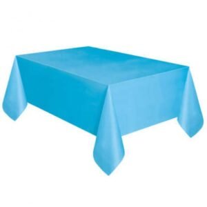 toalha plástico azul