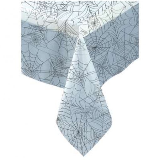 toalha plástico teia aranha halloween