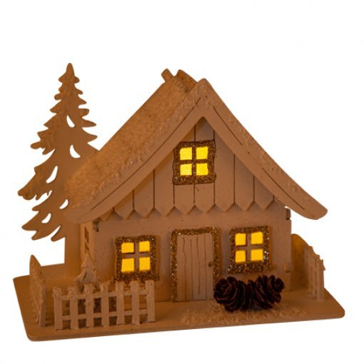 Chalé de Natal com LED 15x11,5 cm - Image 2