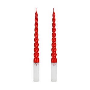 Velas Espiral Pai Natal 25 cm – Conjunto de 2
