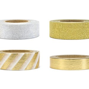 fita washi tape natal dourado