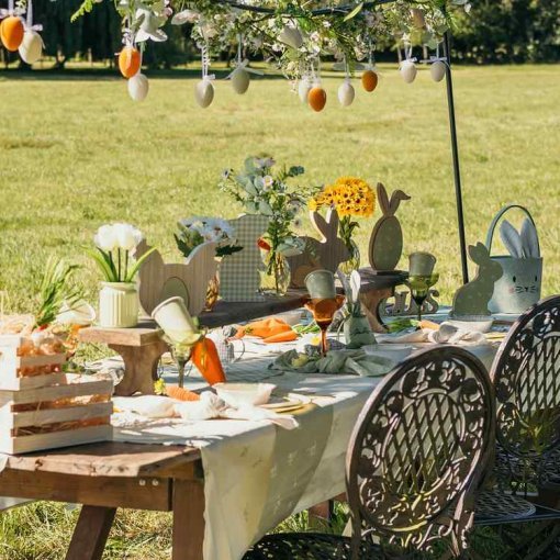 Coelho Decorativo em Madeira Vichy 11x20,5cm - Image 3