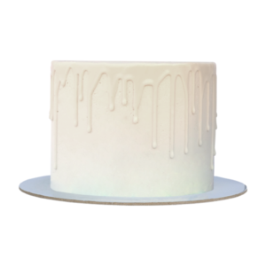 bolo com drip branco efeito escorrido para decoração de bolos