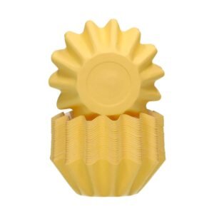 cápsulas cupcakes bloom funcakes amarelo pastel para forno