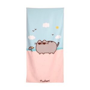Toalha de praia em microfibra Pusheen, leve, macia e perfeita para levar para a praia, piscina ou férias de verão.