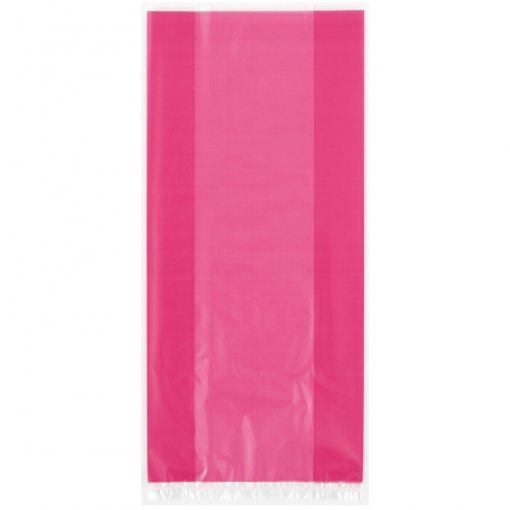 Sacos de celofane rosa choque para embalar doces, brindes e lembranças de festa