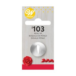 Bico de pasteleiro #103 Wilton em aço inoxidável para criar pétalas e flores